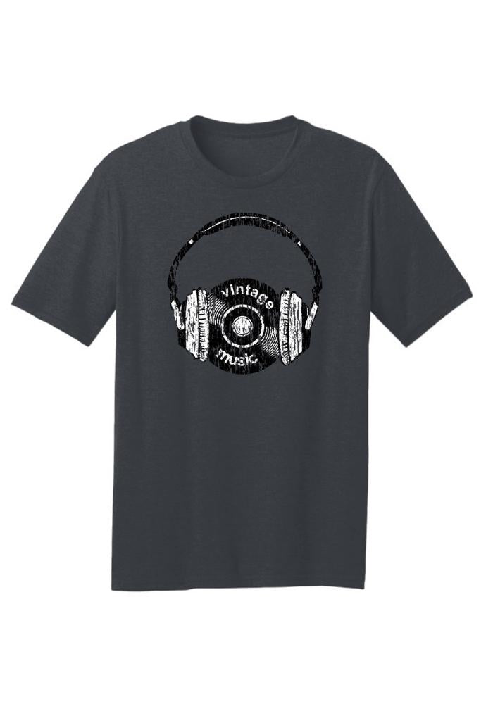 Vintage Vinyl and Headphones | T-Shirt