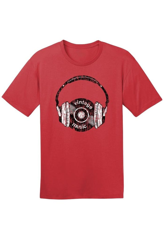 Vintage Vinyl and Headphones | T-Shirt