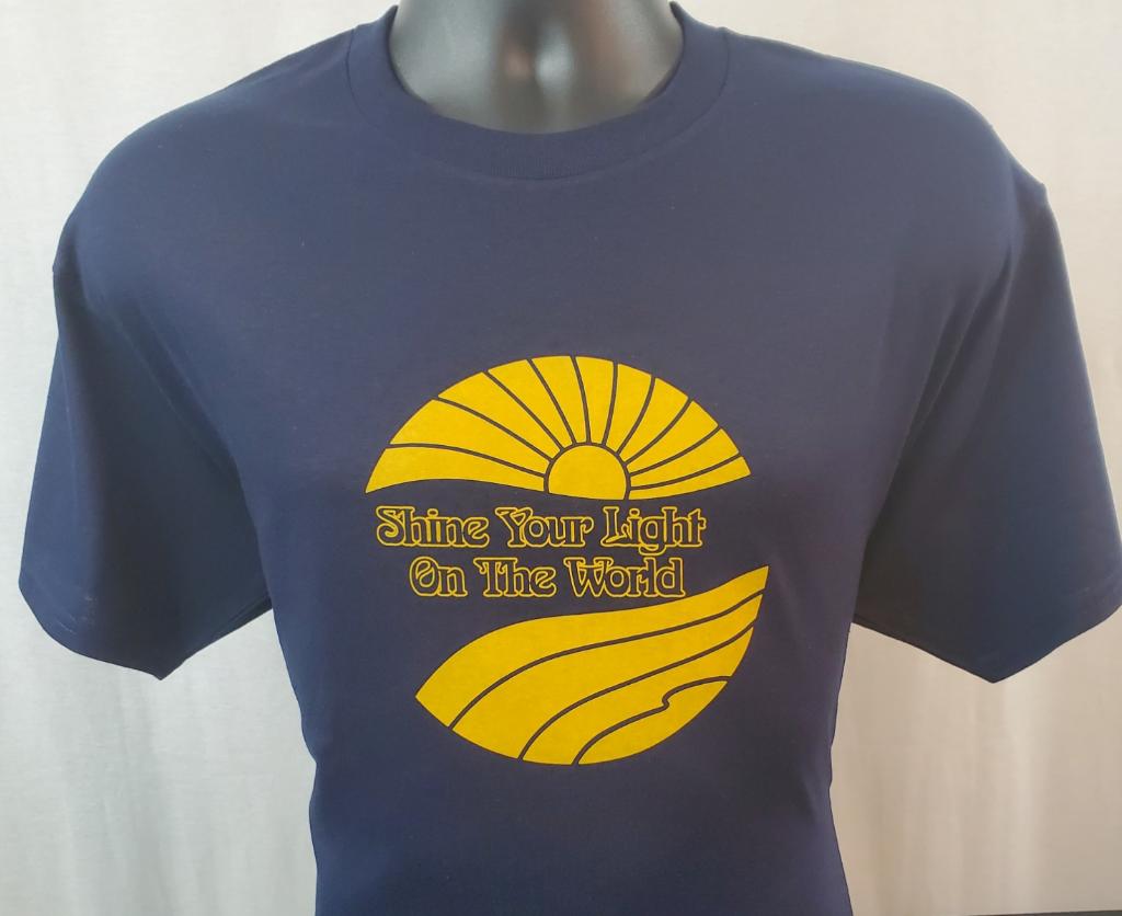 Shine Your Light On The World Navy T-shirt
